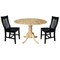 International Concepts 42 in. Dual Drop Leaf Table with 2 Slat Back Dining Chairs - 3 Piece Dining Set K01-42DP-C46-61P - alternate 1